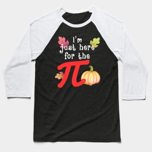 Fun Halloween Thanksgiving Pumpkin Pi Teacher Fall Leaves Baseball T-Shirt